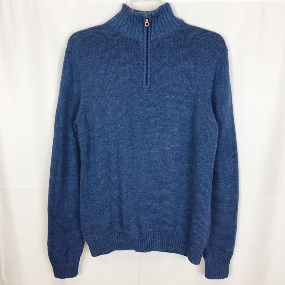 CROFT & BARROW Classic Fit Mock Zip Knit Sweater-M